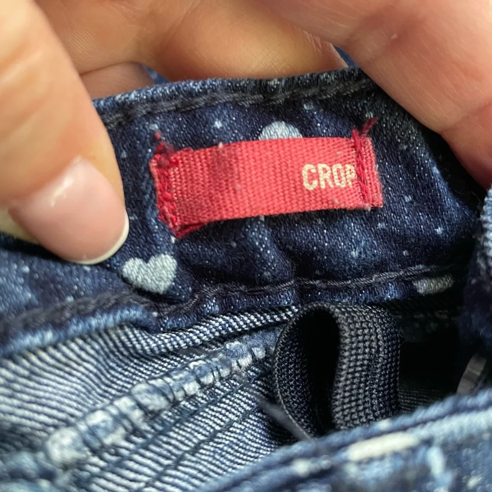 Girls Arizona jeans with white hearts